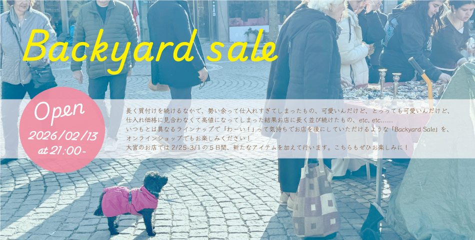 「Backyard Sale 2026 winter」